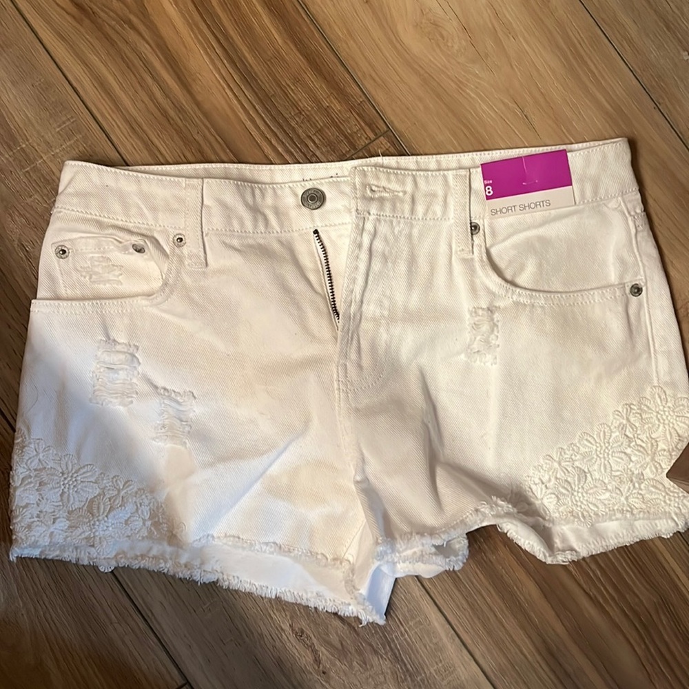 White Denim shorts size 8